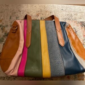 Colorful fossil crossbody